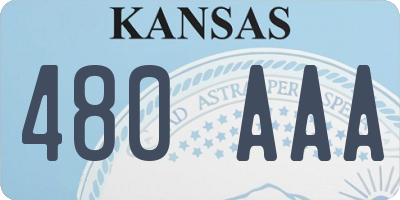 KS license plate 480AAA