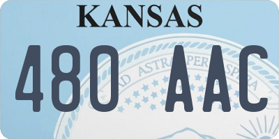 KS license plate 480AAC