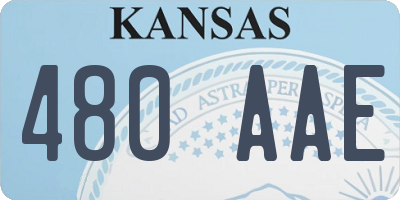 KS license plate 480AAE