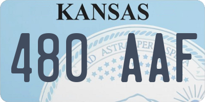 KS license plate 480AAF