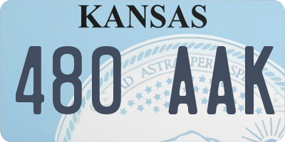 KS license plate 480AAK