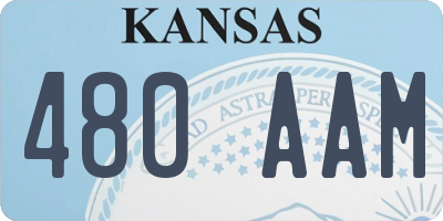 KS license plate 480AAM