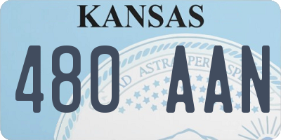 KS license plate 480AAN