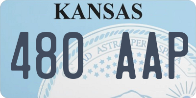 KS license plate 480AAP