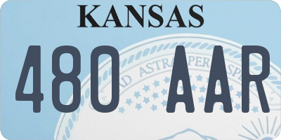 KS license plate 480AAR