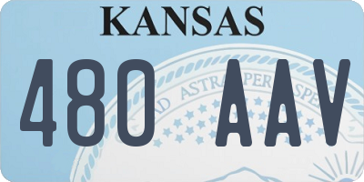 KS license plate 480AAV