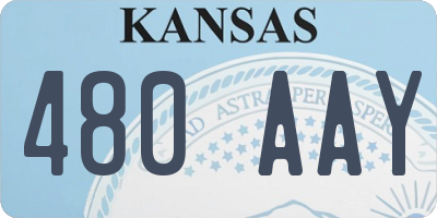 KS license plate 480AAY