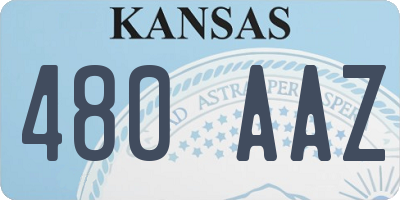 KS license plate 480AAZ