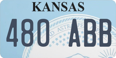 KS license plate 480ABB