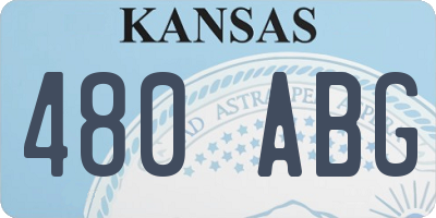 KS license plate 480ABG