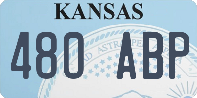 KS license plate 480ABP