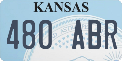 KS license plate 480ABR