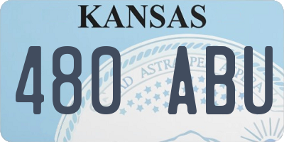 KS license plate 480ABU