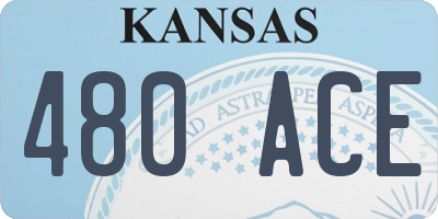 KS license plate 480ACE