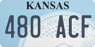 KS license plate 480ACF
