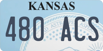 KS license plate 480ACS