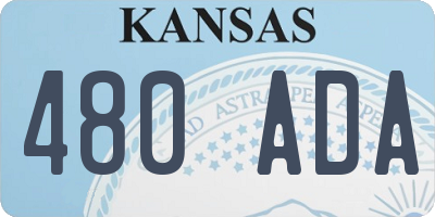 KS license plate 480ADA