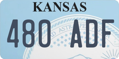 KS license plate 480ADF