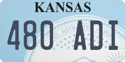 KS license plate 480ADI