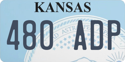 KS license plate 480ADP