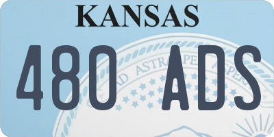 KS license plate 480ADS