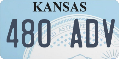 KS license plate 480ADV