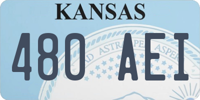 KS license plate 480AEI