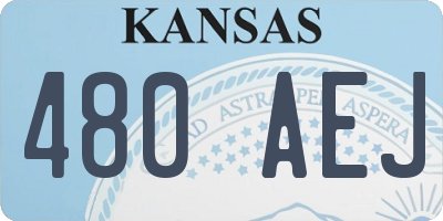 KS license plate 480AEJ
