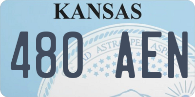KS license plate 480AEN