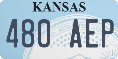 KS license plate 480AEP