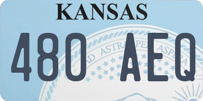KS license plate 480AEQ