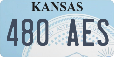 KS license plate 480AES