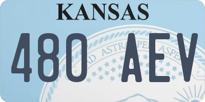 KS license plate 480AEV