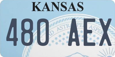 KS license plate 480AEX