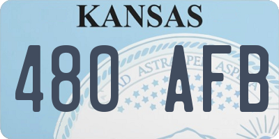 KS license plate 480AFB