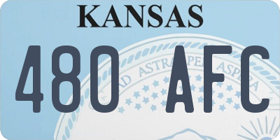 KS license plate 480AFC