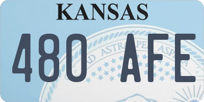 KS license plate 480AFE