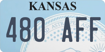 KS license plate 480AFF