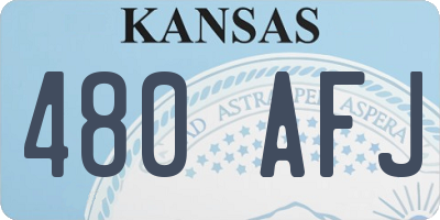 KS license plate 480AFJ