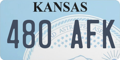 KS license plate 480AFK