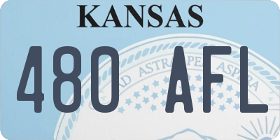 KS license plate 480AFL