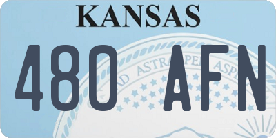 KS license plate 480AFN
