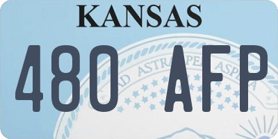 KS license plate 480AFP