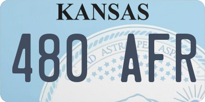KS license plate 480AFR