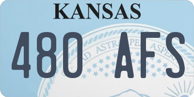 KS license plate 480AFS