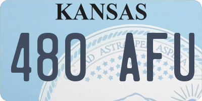 KS license plate 480AFU