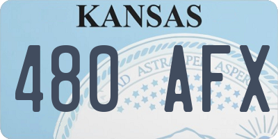 KS license plate 480AFX