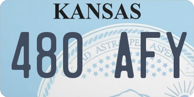KS license plate 480AFY