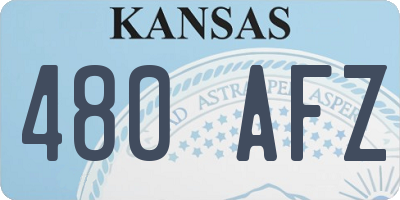 KS license plate 480AFZ