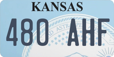 KS license plate 480AHF